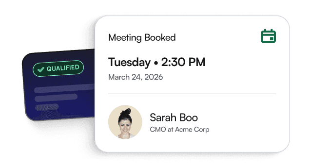 A qualified buyer completing a booked meeting.